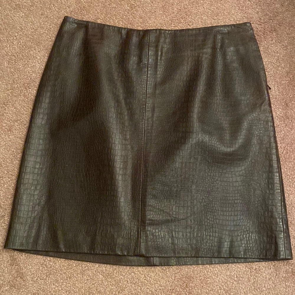 MICHAEL Michael Kors brown leather mini skirt